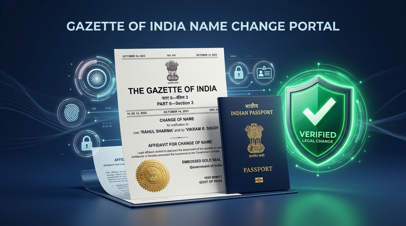 Kaagzaat Legal Documentation & Central Gazette of India Notification Mockup