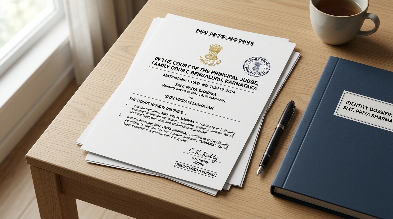 Name Change After Divorce in India: Maiden Surname Reversion Guide